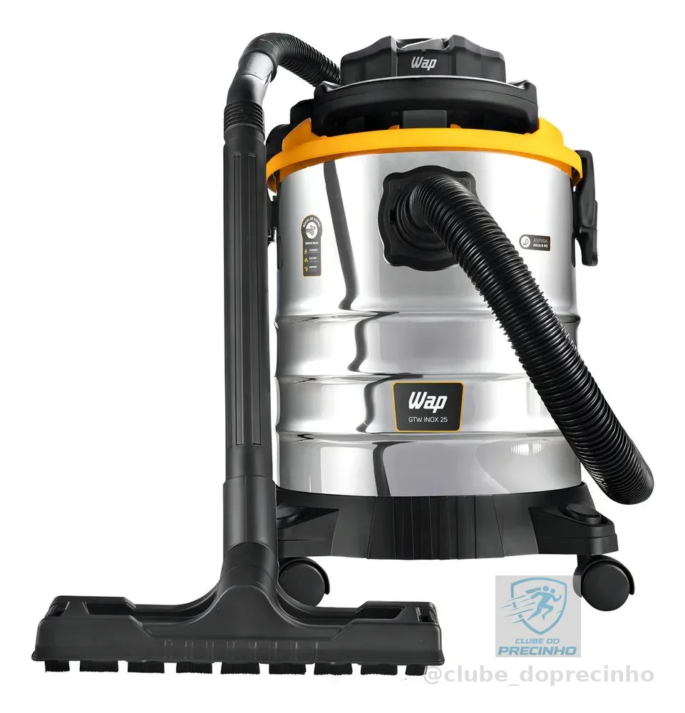 Aspirador de Pó e Água Wap GTW Inox 25 - 25 LITROS