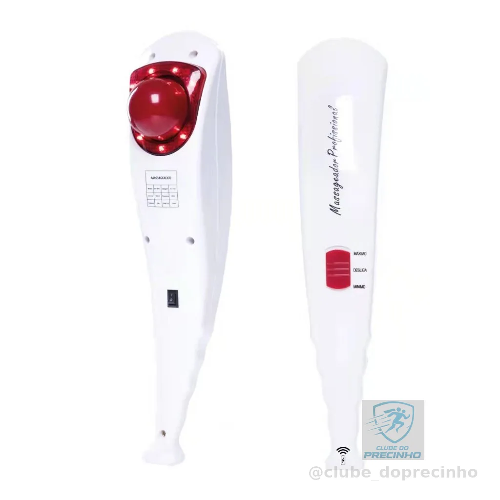 Super Massageador 110 Volts Golfinho Profissional Manual Infravermelho Vibratório 4 Ponteiras