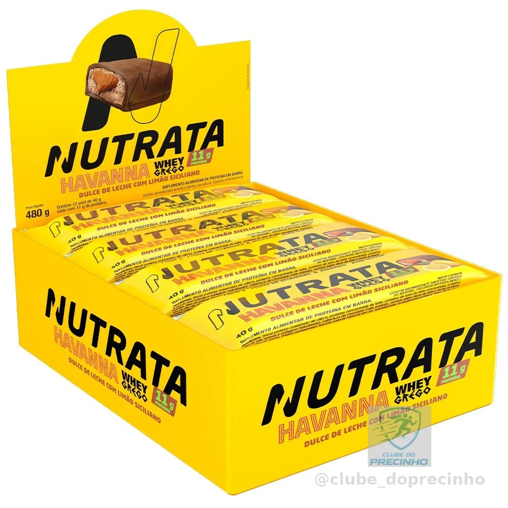 Whey Grego Bar Doce de Leite Havanna Display 12Und  Nutrata