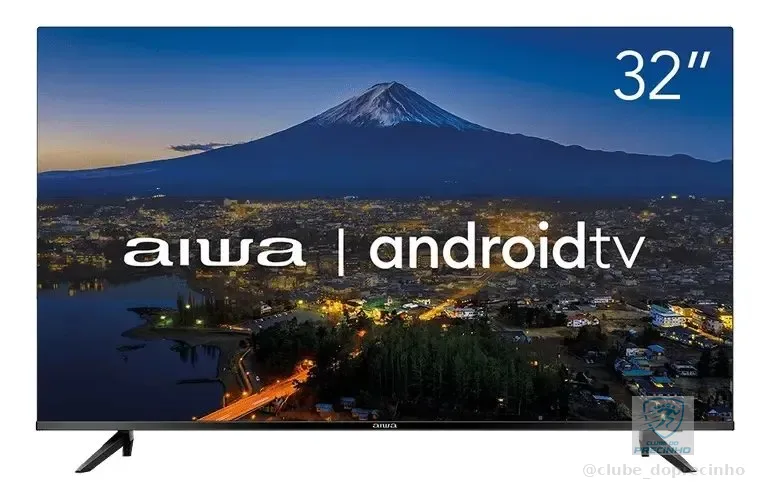 Smart TV AIWA 32” Android HD Borda Ultrafina HDR10 Dolby Áudio AWS-TV-32-BL-02-A