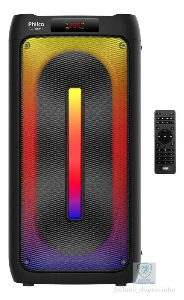 Caixa de Som Philco Extreme 350W Bluetooth 5.3 Luzes LED PCX4500