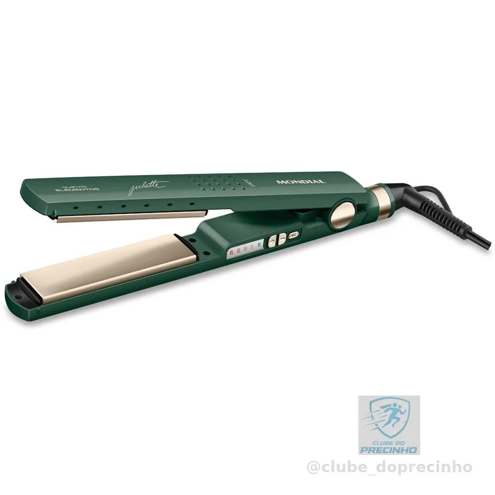 Prancha Alisadora By Juliette Mondial Verde Oliva 60w P-JU-02 - Bivolt