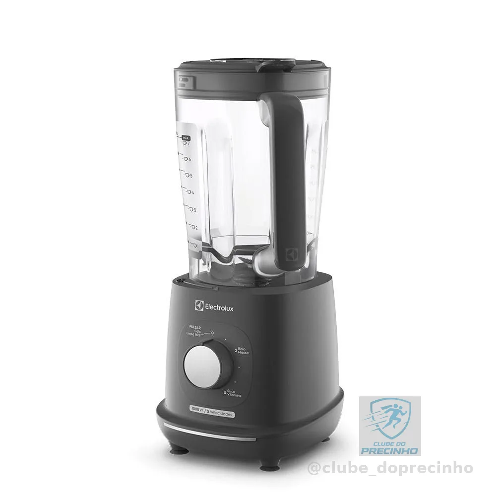 Liquidificador Electrolux 1000W 2,7L Efficient com TriForce 5 Velocidades Cinza EBL1000 127V