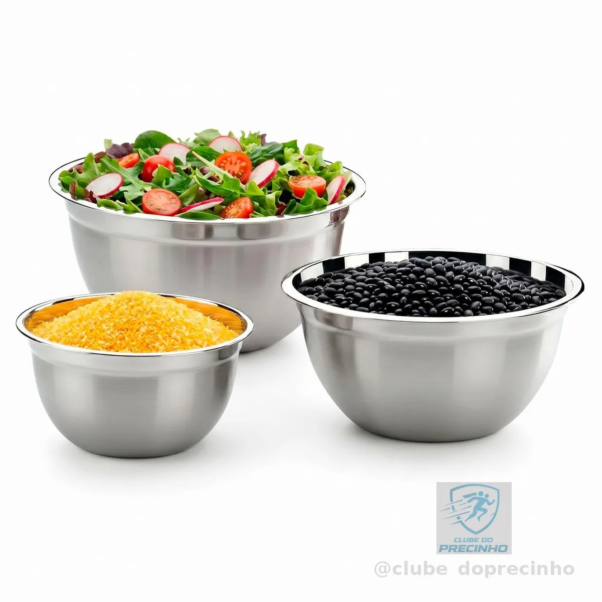Conjunto de Tigelas Brinox 3 Peças Suprema Aço Inox