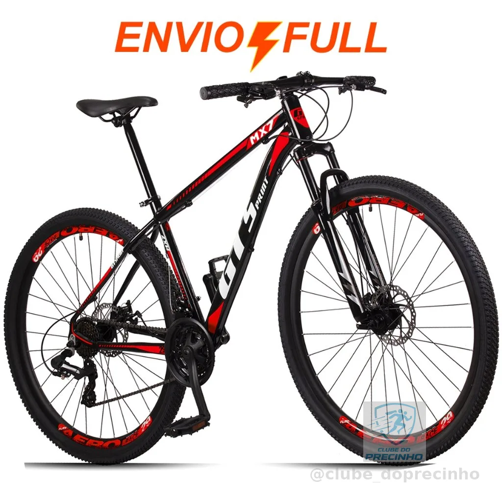 Bicicleta  Aro 29 GT Sprint MX7 24V index Freio Disco Alumínio Suspensão Aero MTB