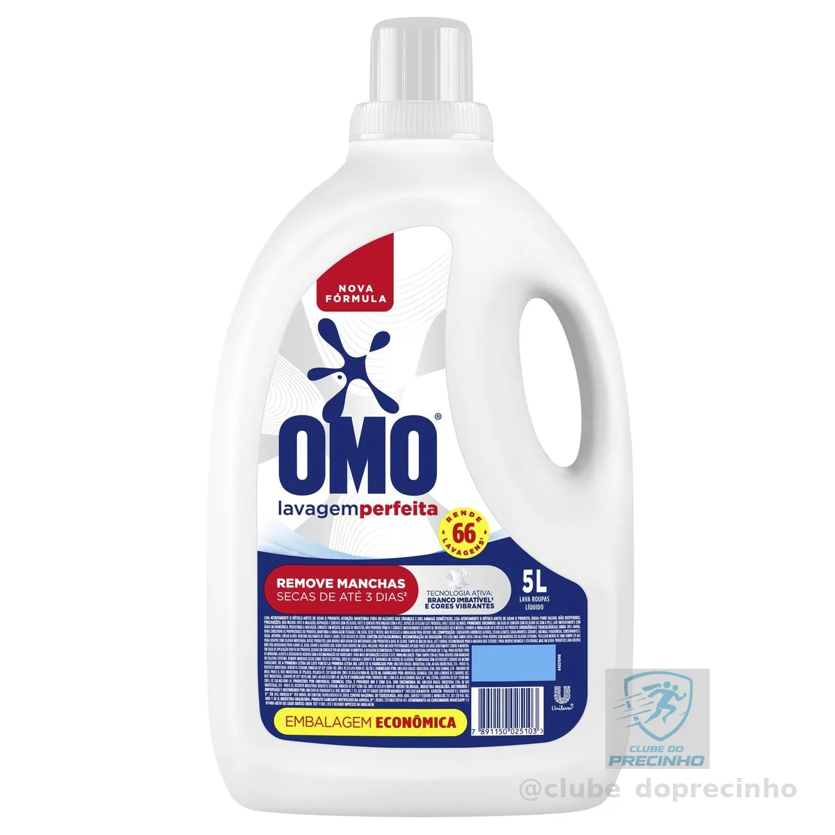 Omo Sabão Líquido Lavagem Perfeita 5l - Tampa pode Variar