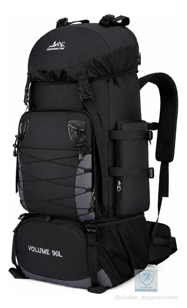 Mochila Cargueira Tática Grande Impermeável Reforçada 90l Preto