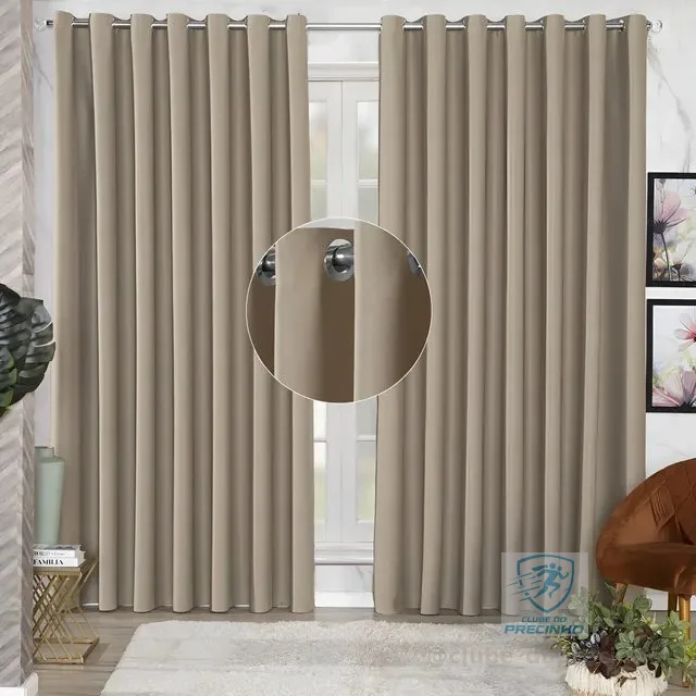 Cortina Blackout Tecido Grosso 2,80x2,30 Porta Sala Quarto