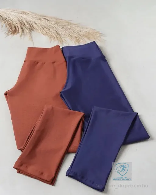Kit 2 Legging Grossa Feminina Cintura Alta Fitness Academia