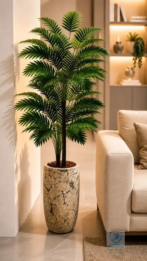 Coqueiro 170 Cm 2 Planta Artificial Decoração Sala Moderna Verde-escuro