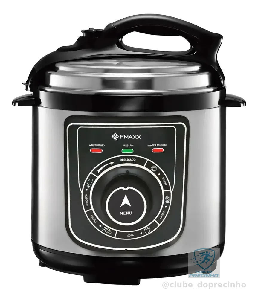 Panela De Pressão Elétrica Fmaxx Kitchen Chef 4 Litros 800w Preto