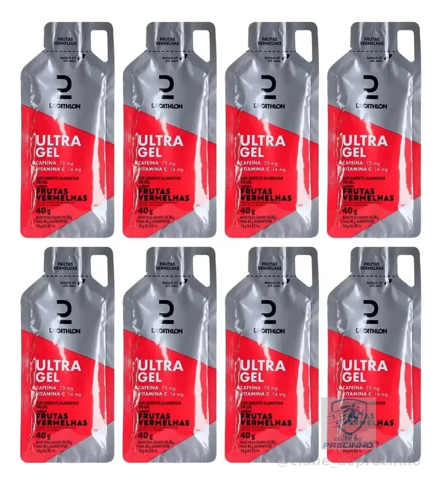 Kit 8uni Ultra Gel 40g Cafeína Frutas Vermelhas Decathlon Frutas Vermelhas