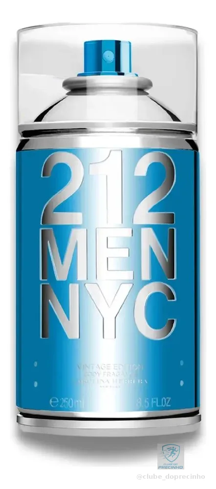 Body Spray Carolina Herrera 212 Men NYC Body Fragrance 250 ml