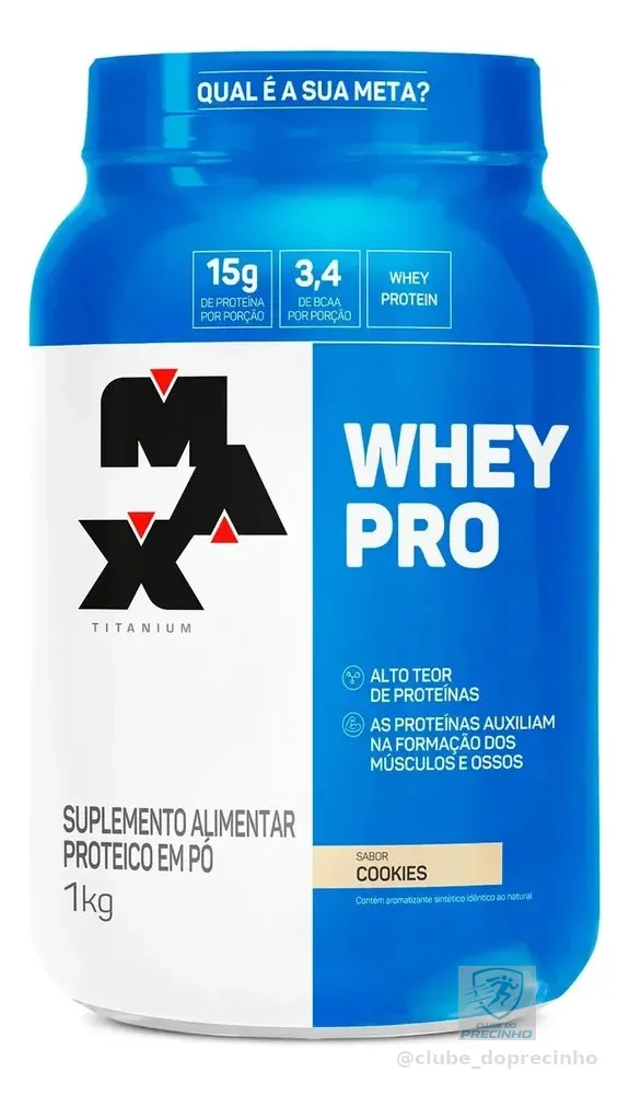 Proteína Max Titanium Whey Pro Concetrado em pó sabor Cookies x 1kg