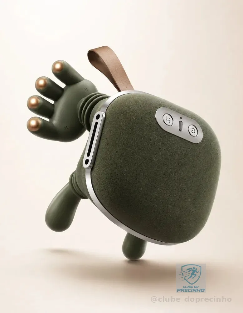 Massageador Elétrico Pescoço Ombros Mãozinha 3d Aquecimento Verde 127/220v