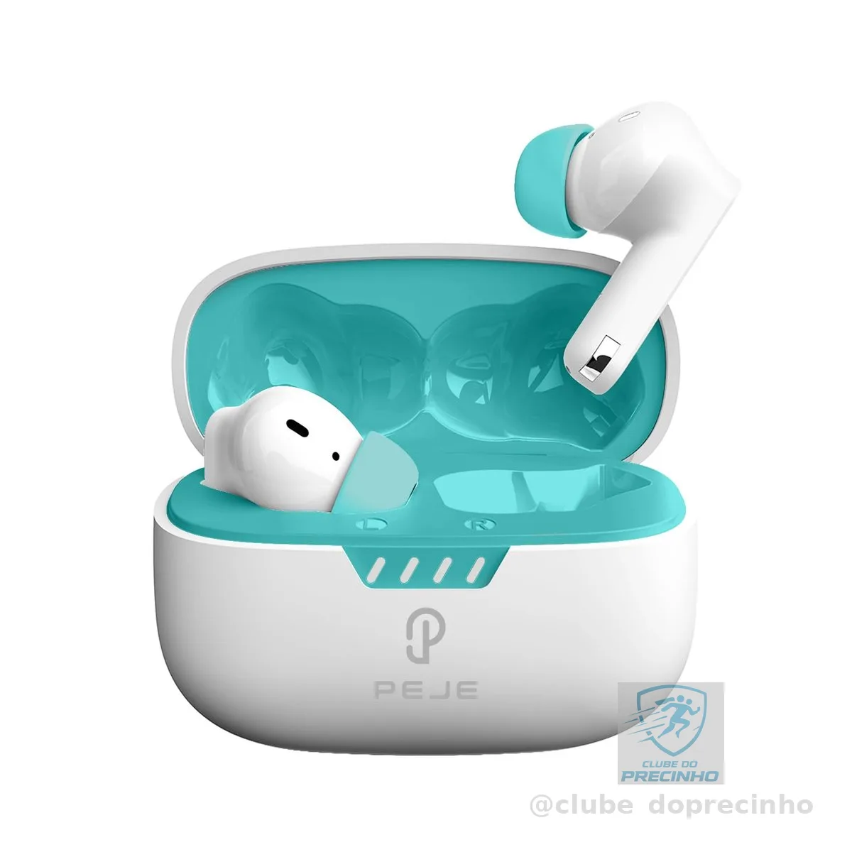 Fone Bluetooth 5.4 PEJE L11 TWS Sem Fio, Estéreo Hi-Fi, Microfone ENC, IPX4 Resistente à Água e Suor, 21H Bateria (7H + 14H Case), USB-C, Design Leve, ConexãoAuto, iPhone e Android （Branco）