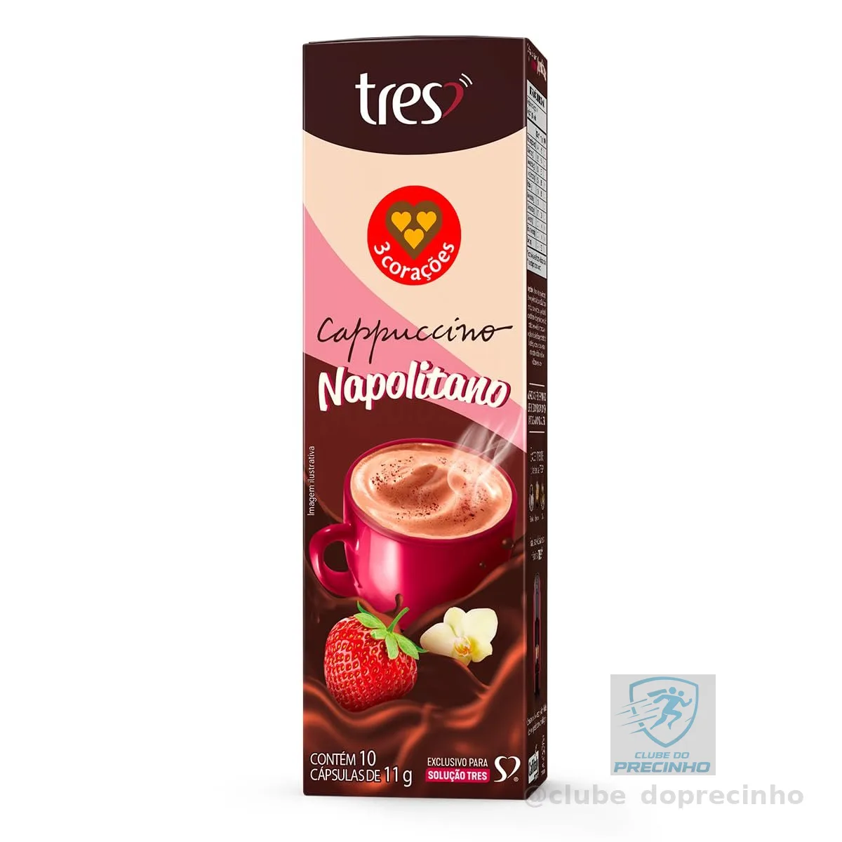 3 Corações Capsula de Cappuccino Napolitano TRES - 10 unid