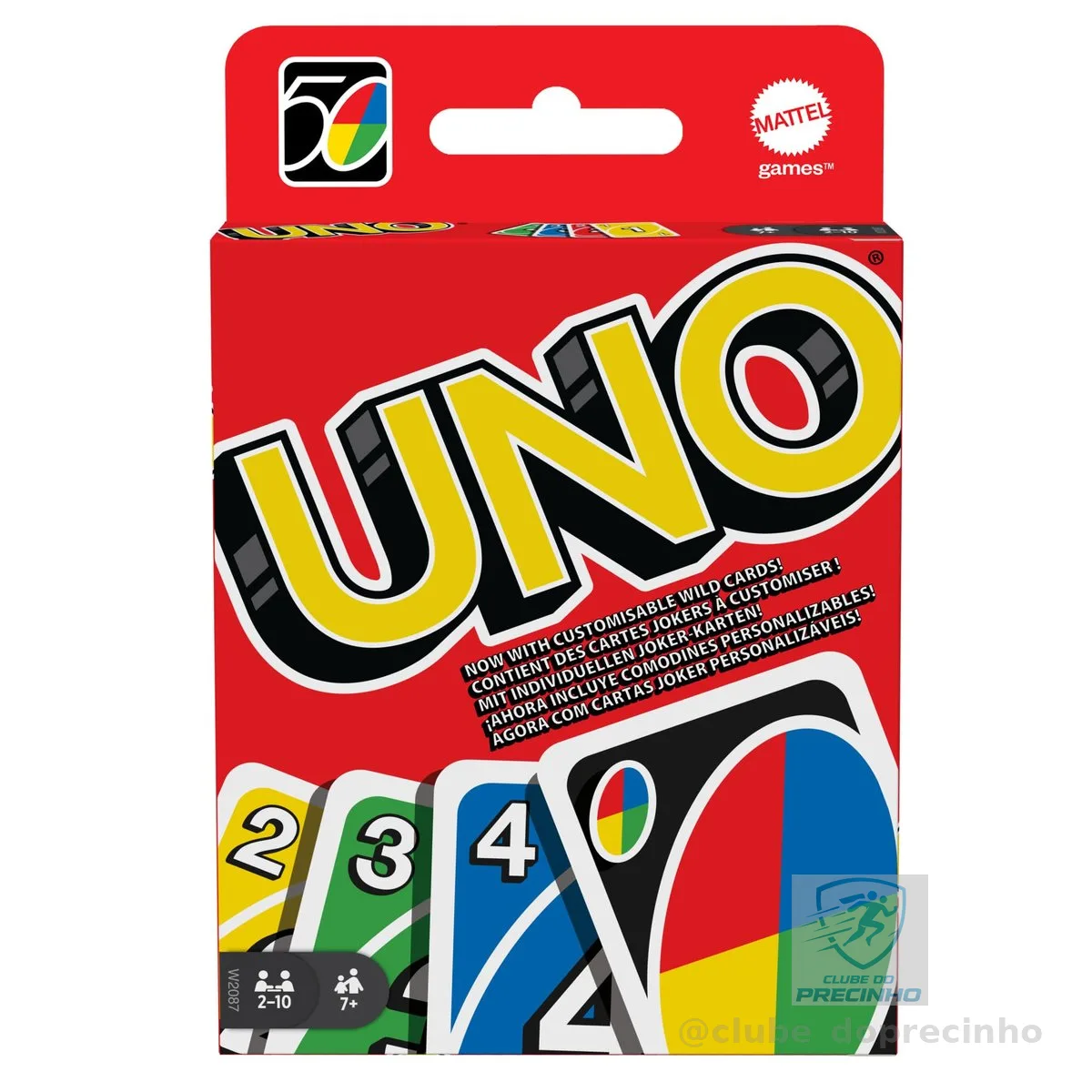Kit de Cartas UNO Clássico Mattel com 108 7 Anos ou Mai, Multicolorido
