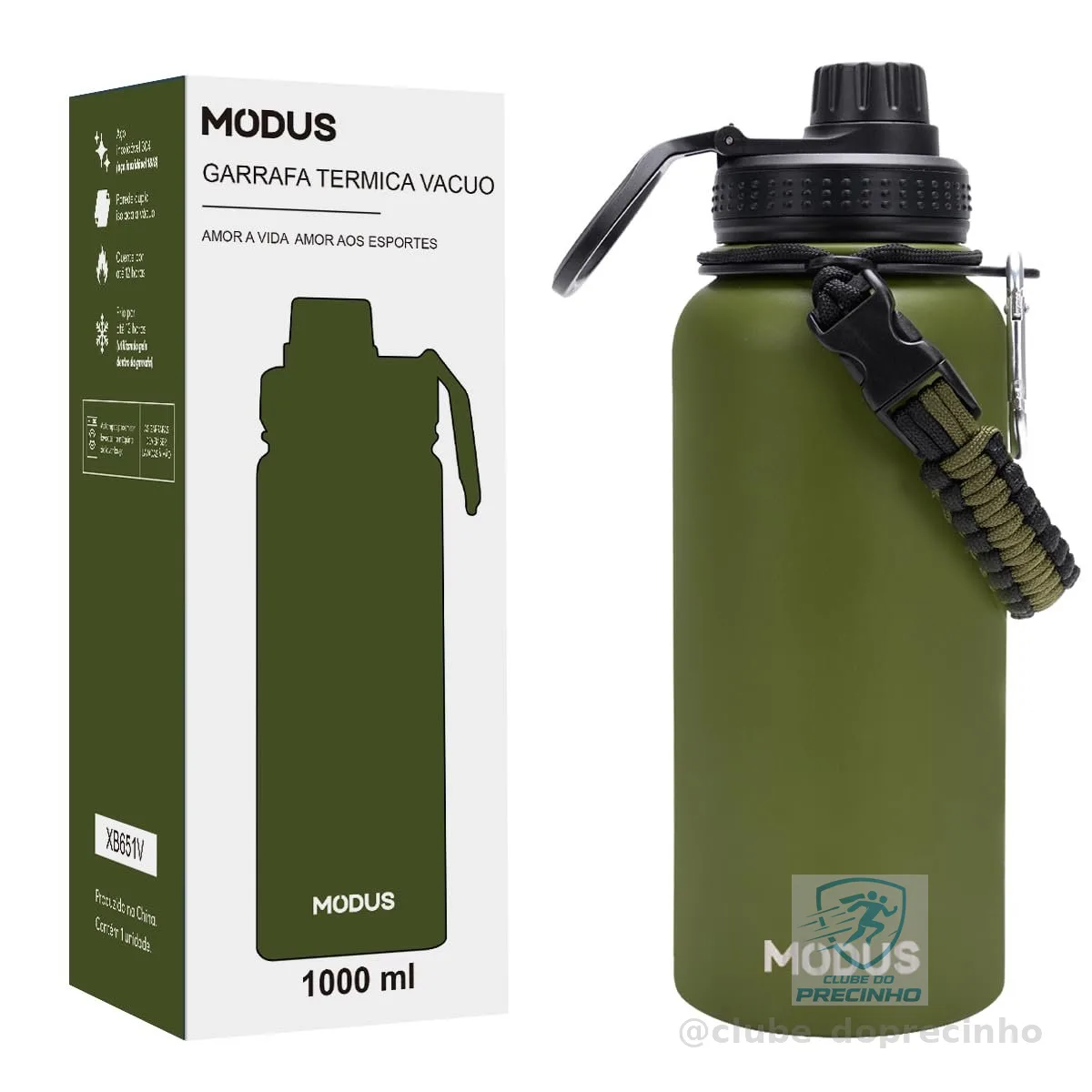 MODUS Garrafa Térmica Esportiva De Inox Com Isolamento A Vácuo 950ML