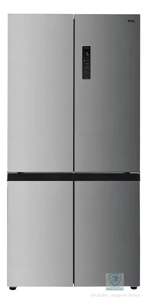 Geladeira Tcl 589 Litros Inox Twin Eco Inverter Frost Free Multidoor Espaço Flex 110v C589cdn1