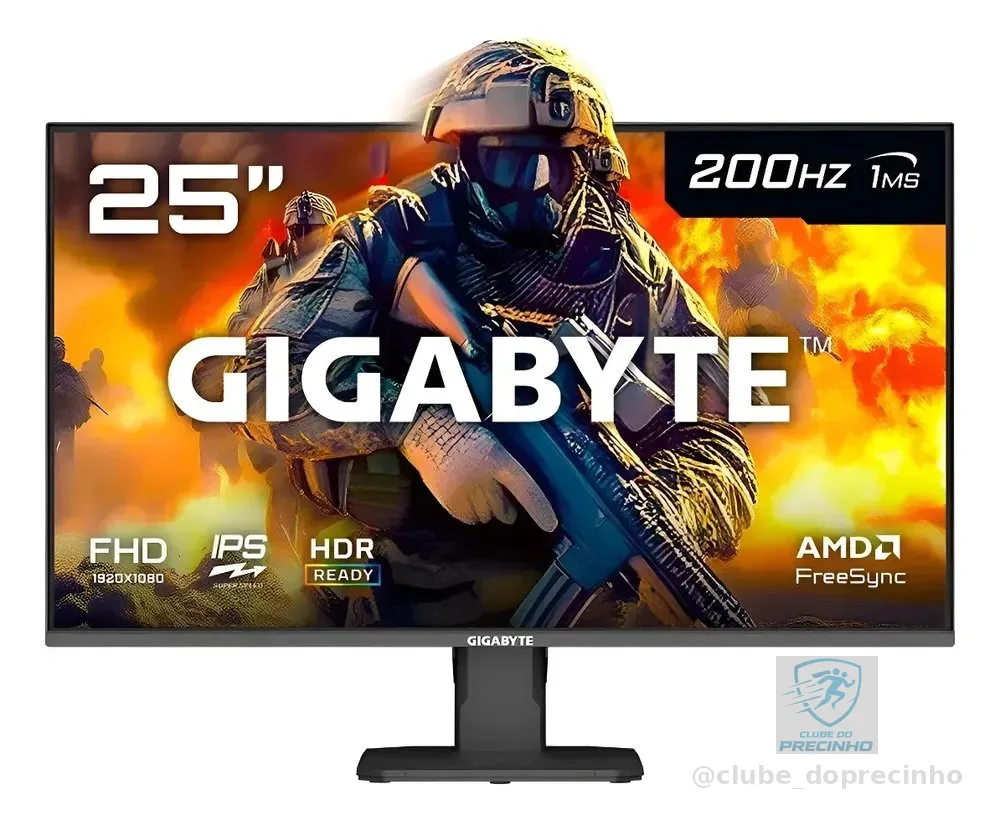 Monitor Gamer Gigabyte 25 Fhd 200hz 1ms Ips Vrr Freesync