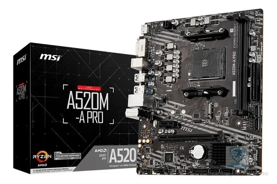 Placa-mãe Msi A520m-a Pro Am4 Matx Ddr4 Preto
