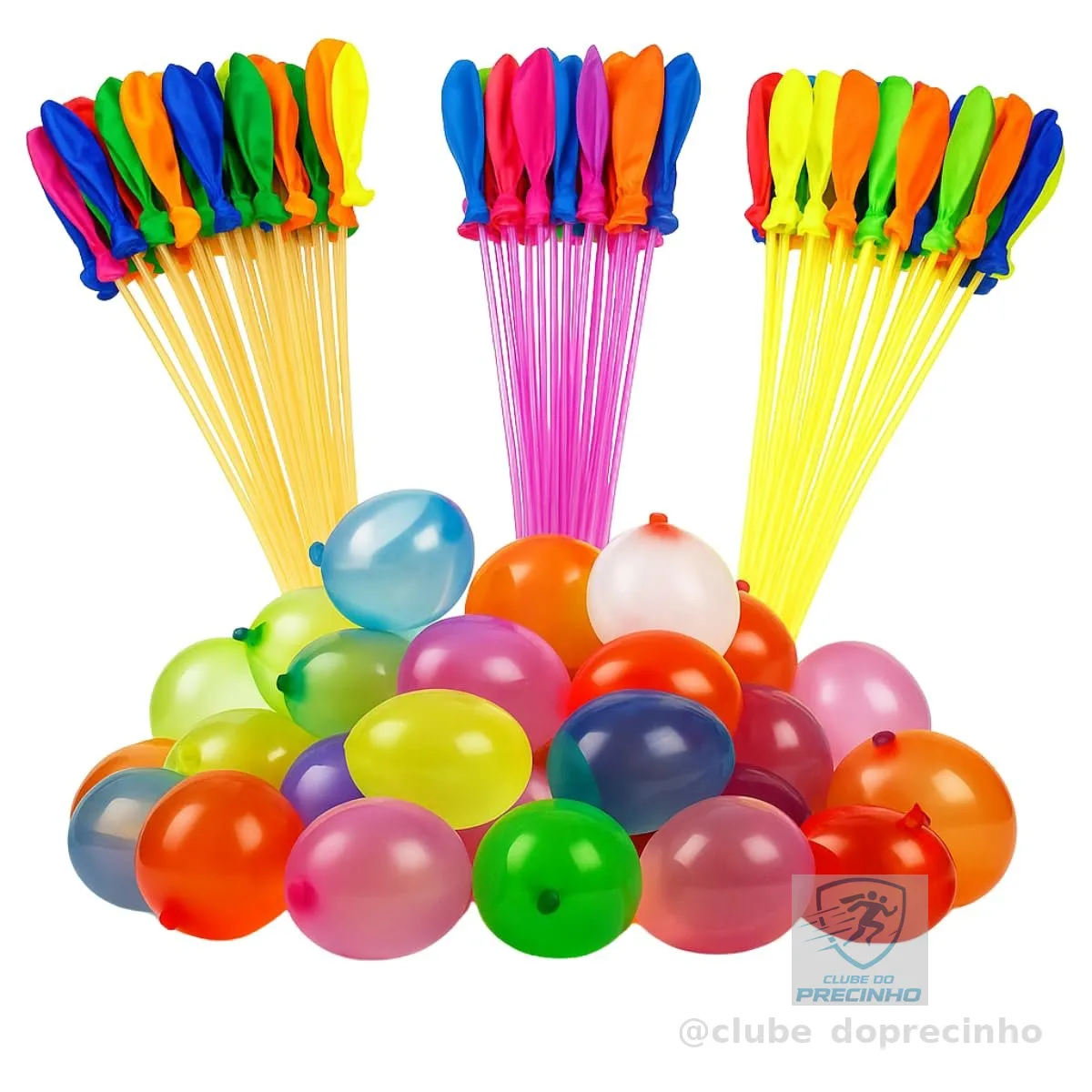Kit 111 Balões D'Água Coloridos Enchimento Rápido Festa Verão
