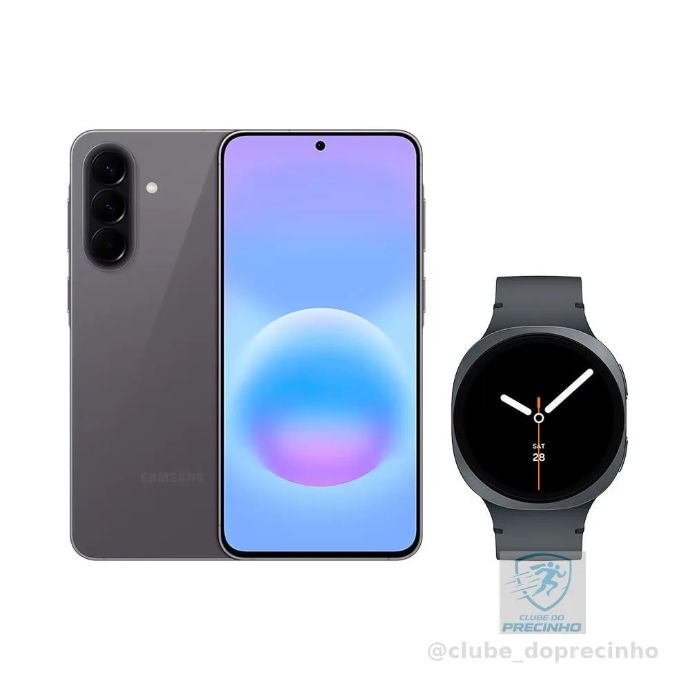 Galaxy A57 5G (128GB) - Cinza + Galaxy Watch8 BT 44mm - Grafite