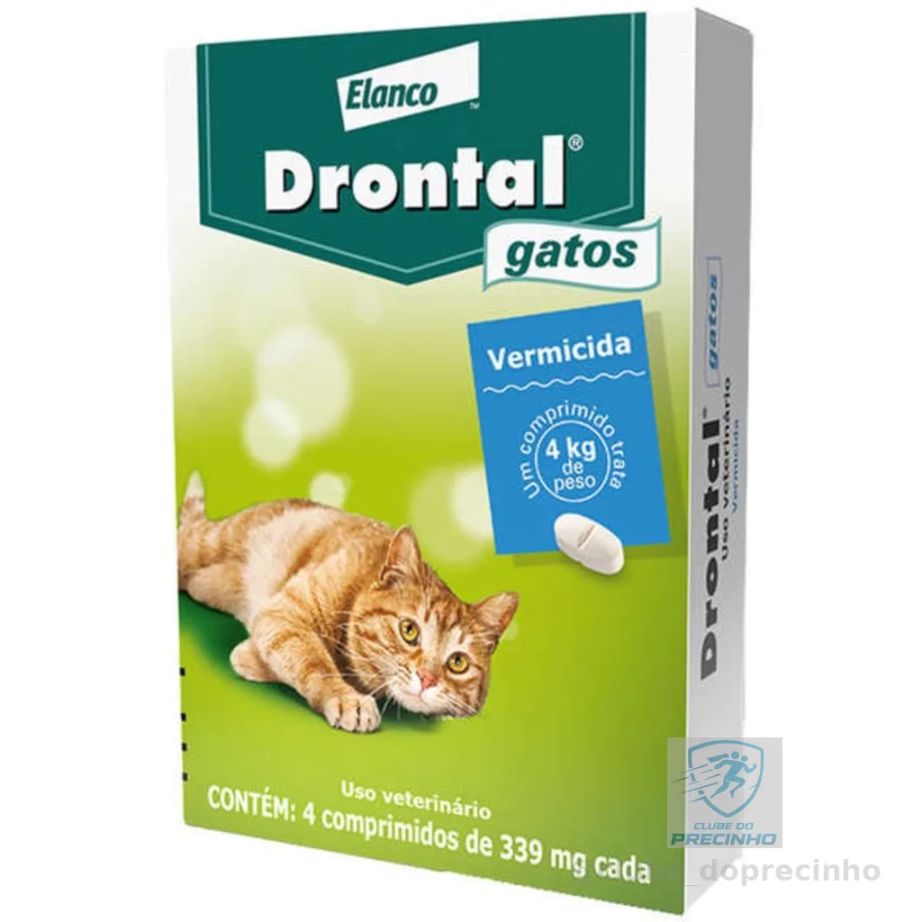 Vermífugo Drontal Gatos Até 4 Kg Com 4 Comprimidos - Elanco
