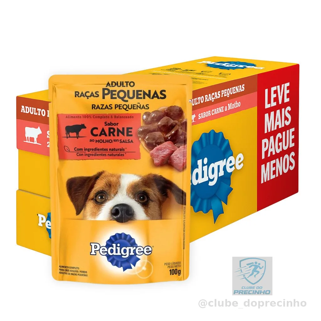 Pedigree Pack Econômico Sache Carne Raças Pequenas 100g