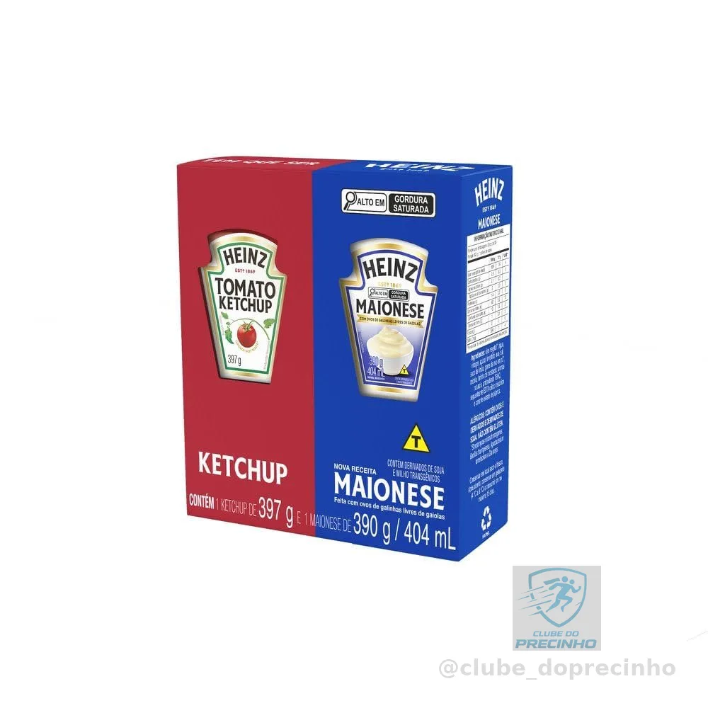 Heinz Pack Ketchup 397G + Maionese 390G