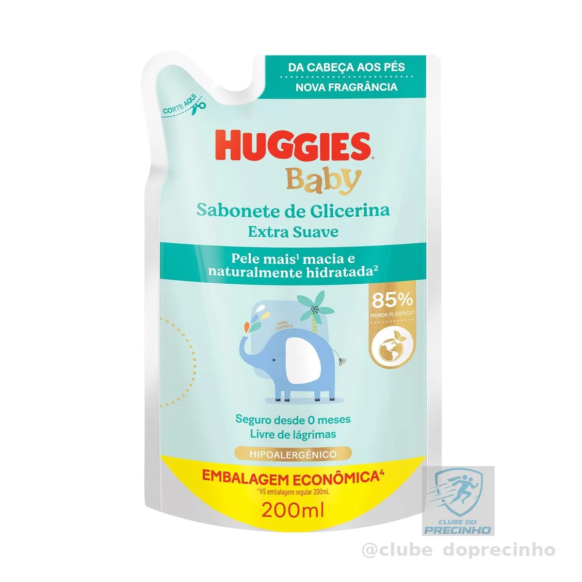Sabonete Líquido Glicerina Huggies Extra Suave Refil 200 ml