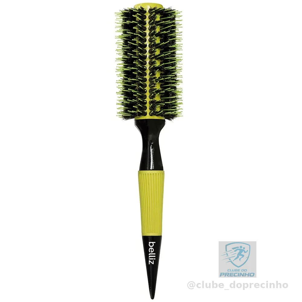 Belliz, Escova de Cabelo Térmica, Pro Colors Nº 27, Base de Cerâmica, Cerdas Mistas