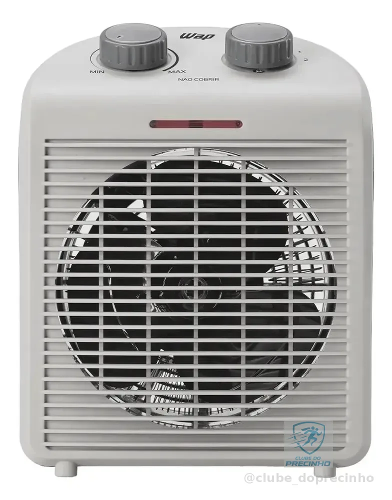 WAP Air Heat FW009371 Aquecedor Elétrico Portátil 3 em 1 220V Potência 2000W Triplo Sistema Segurança