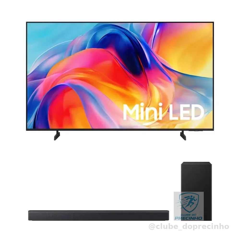 Samsung Smart Tv 65 Miniled 4k M75h + Soundbar Samsung B-series Hw-b450f