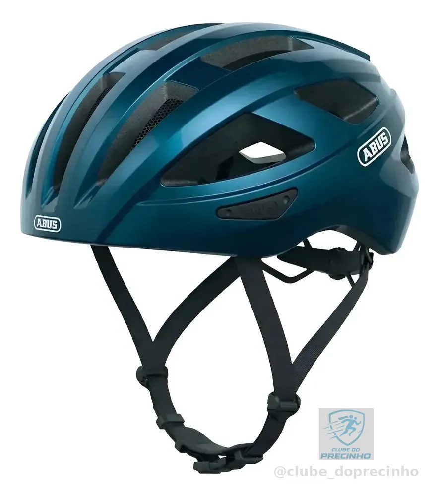 Capacete Bike Ciclismo Profissional Abus Macator Sem Viseira Azul-petróleo M