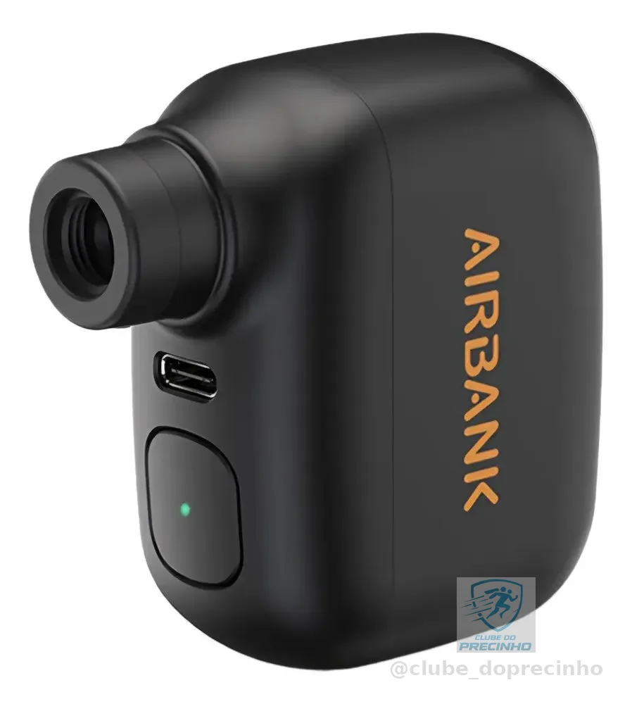 Mini bomba de bicicleta elétrica ultraleve Airbank, cor preta