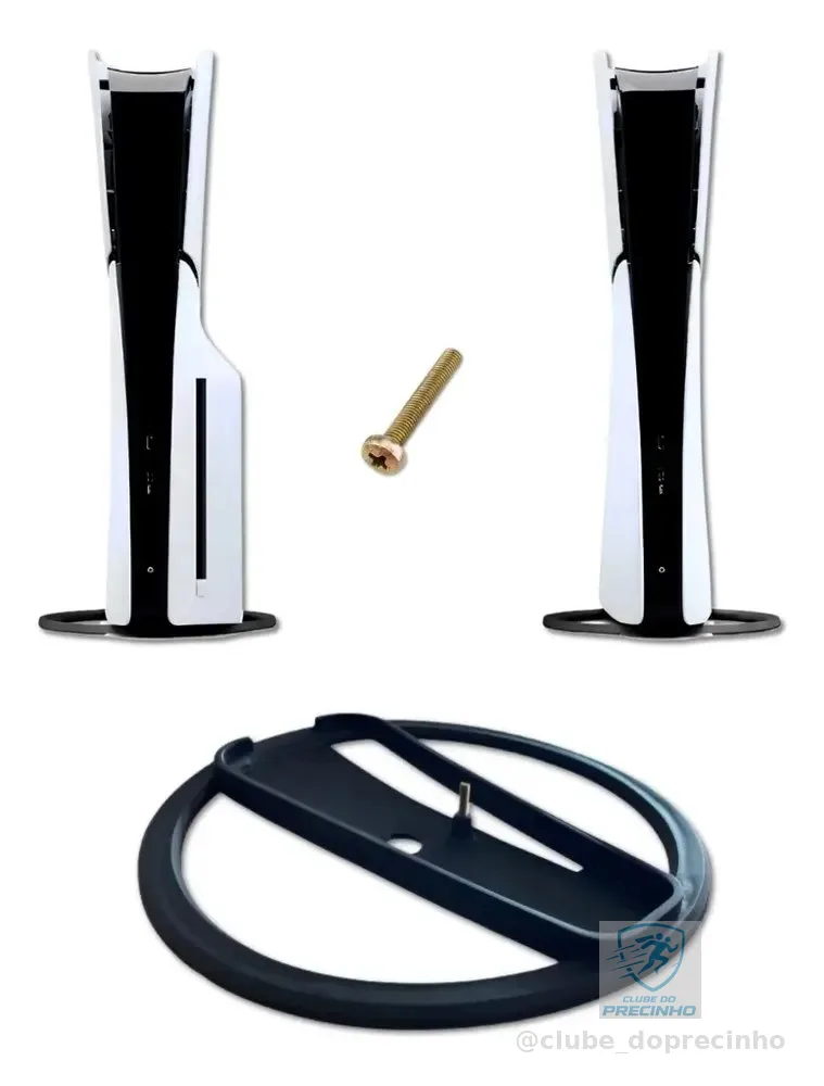 Suporte Base Vertical Para Playstation 5 Ps5 Slim Fat Todos Preto