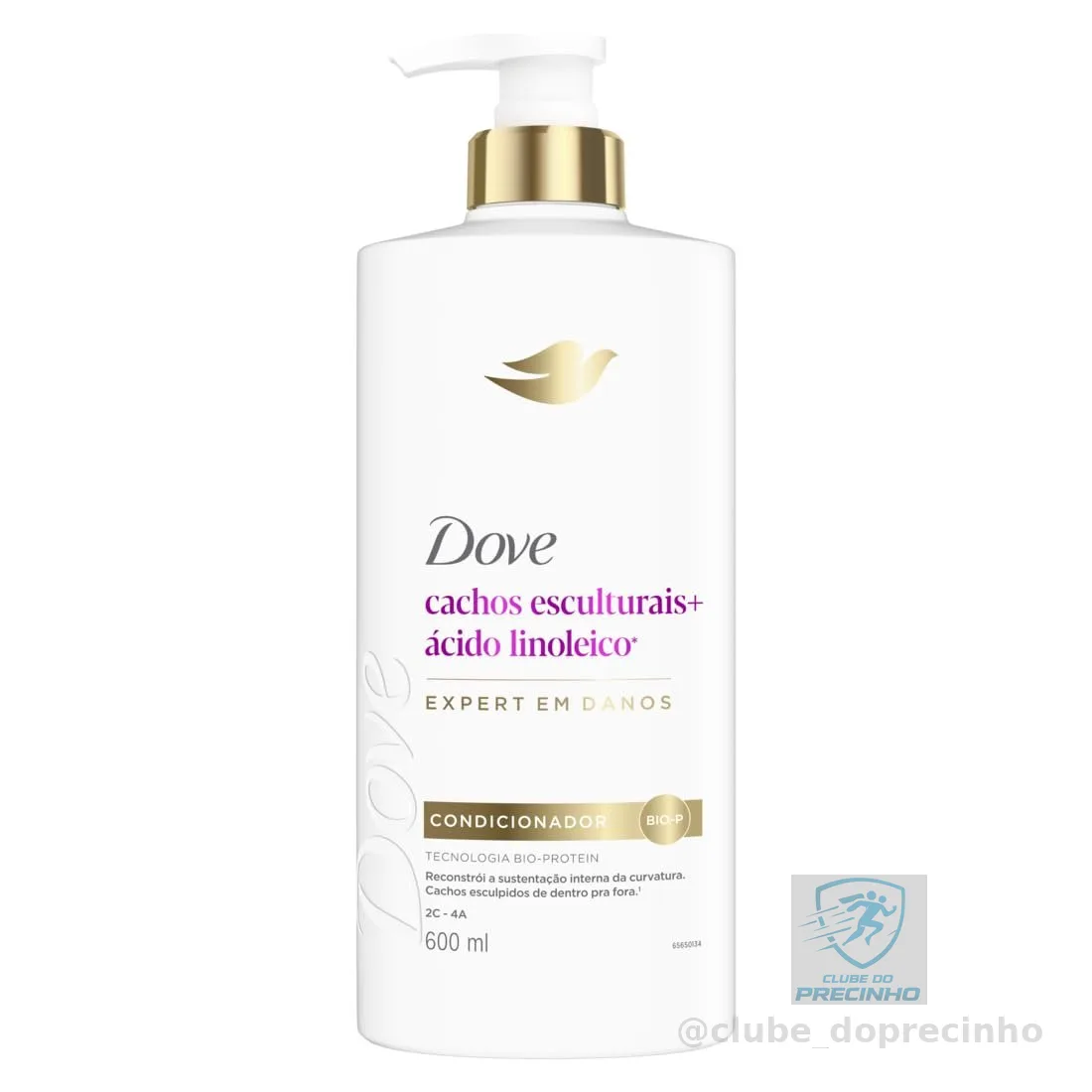 Dove Condicionador Restaurador Cachos Esculturais + Ácido Linoleico 600ml