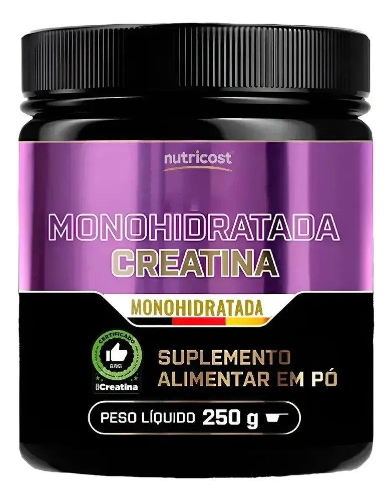 1 Creatina monohidratada Roxa Nutricost Pura A Preferida Dos Marombas 250 g