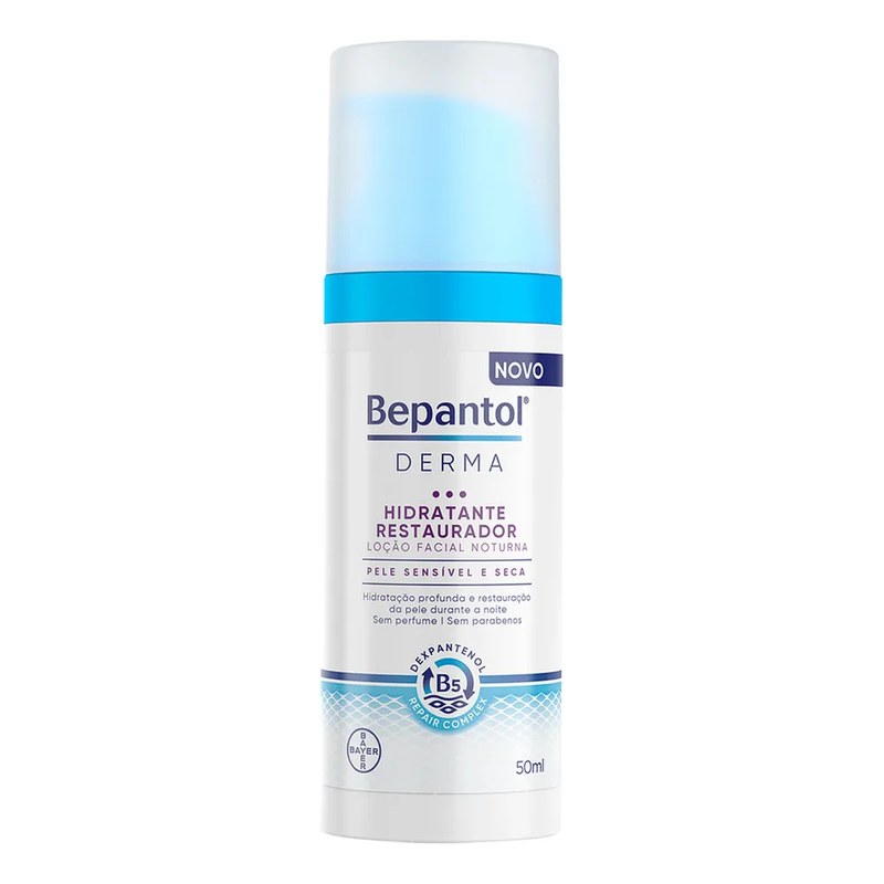 Bepantol Hidratante Facial Noturno Derma 50ml Pele Seca E Sensível Noite