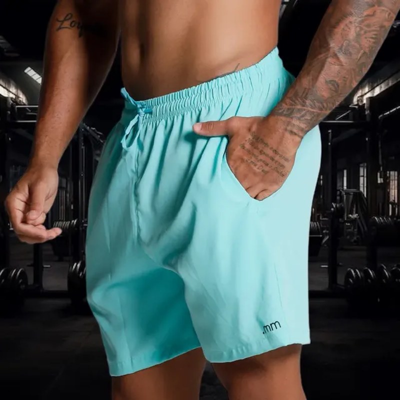 Bermuda Tectel Masculino Leve Fresca Bolsos Frontais