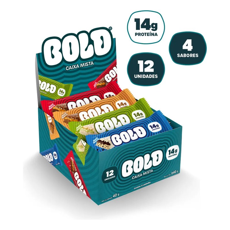Bold Barra De Proteína Caixa Mista 40 Com 14g De Proteína