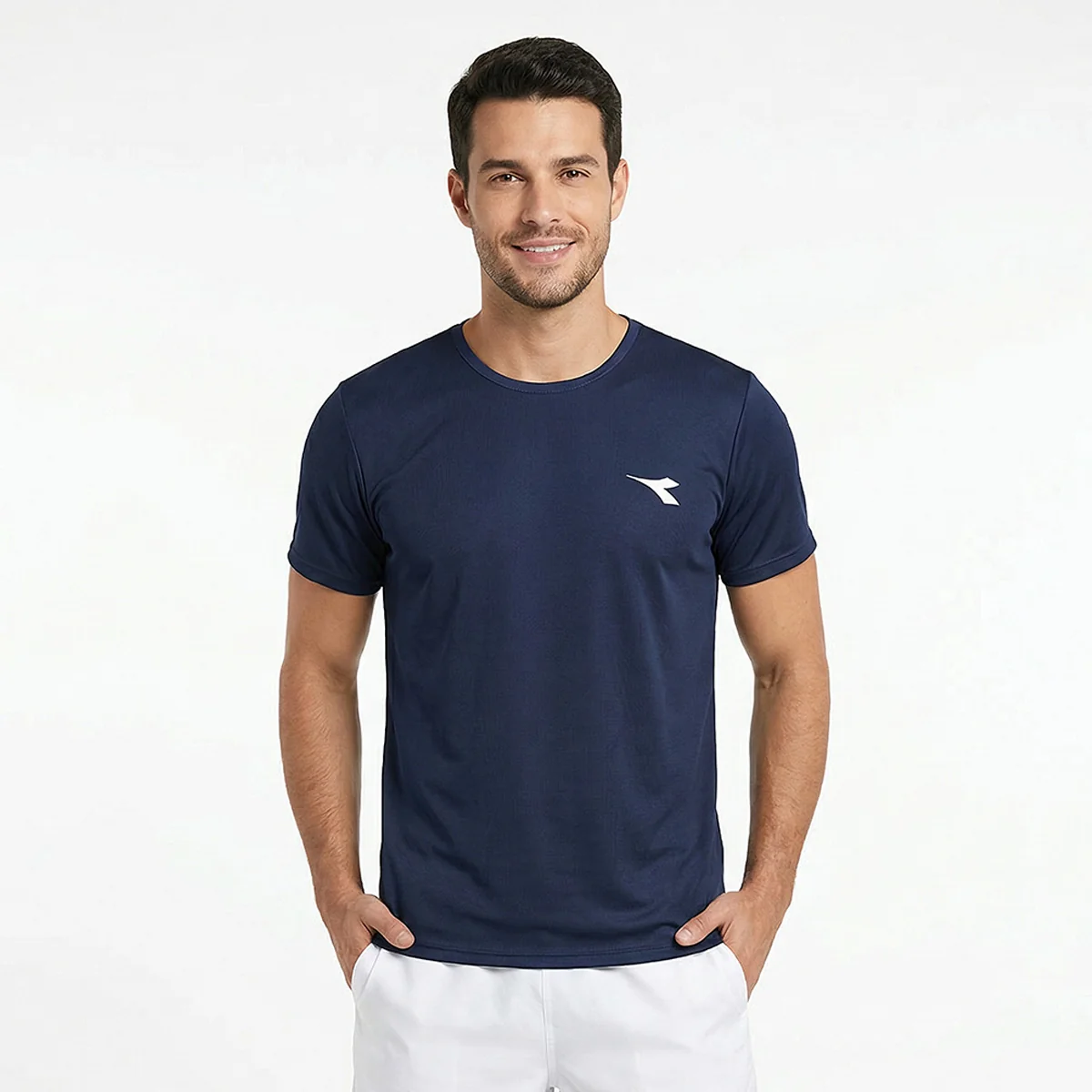 Camiseta Diadora Logo Azul Escuro