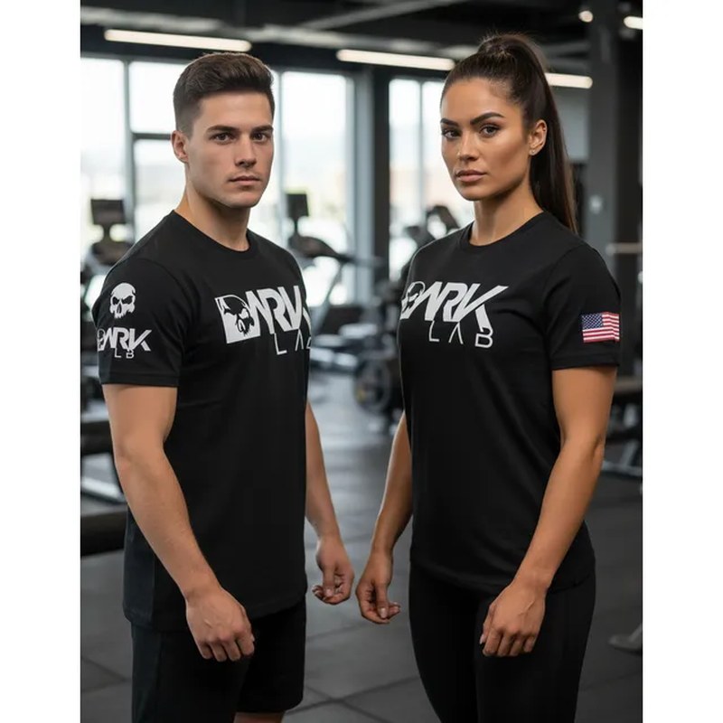 Camiseta Dry-fit  Preta Caveira Unisex Dark Lab