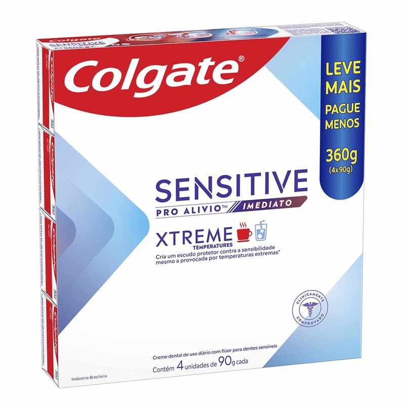 Colgate Creme dental Sensitive Pro Alívio Imediato Xtreme 4x90g Leve mais pague menos