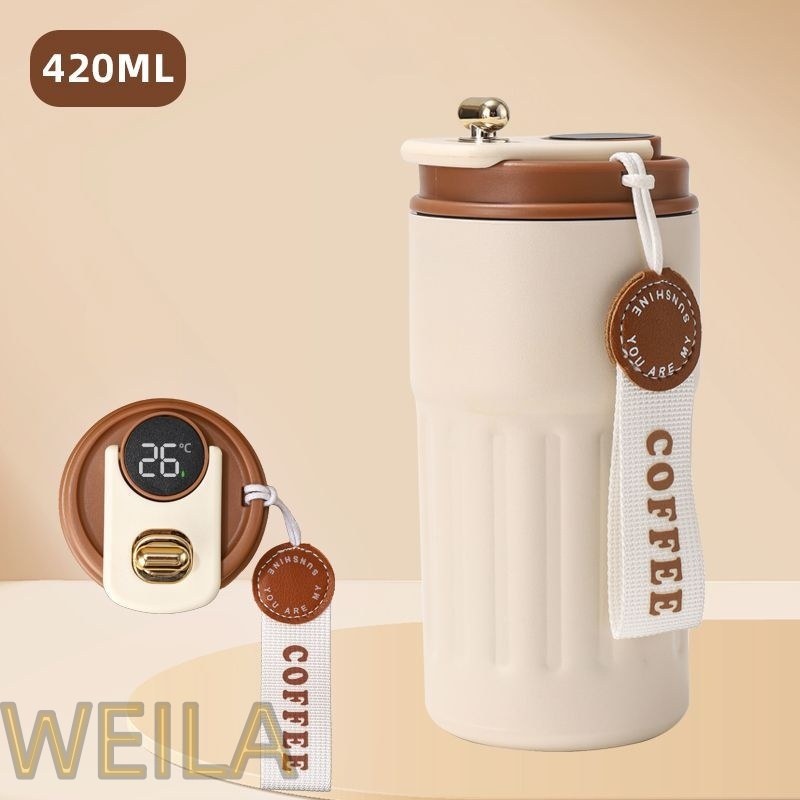 Copo Térmico Digital Com Sensor de Temperatura 420ml