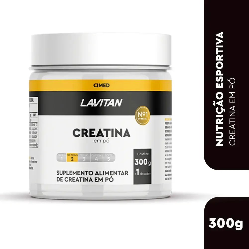 Creatina Pura em Pó Monoidratada Lavitan Cimed 300g