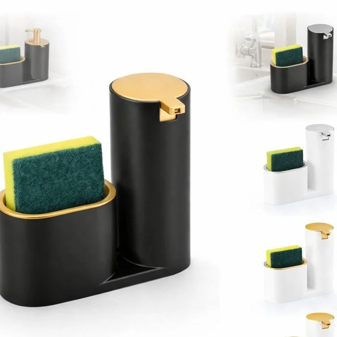 Dispenser Porta Detergente e Bucha Luxo Cozinha