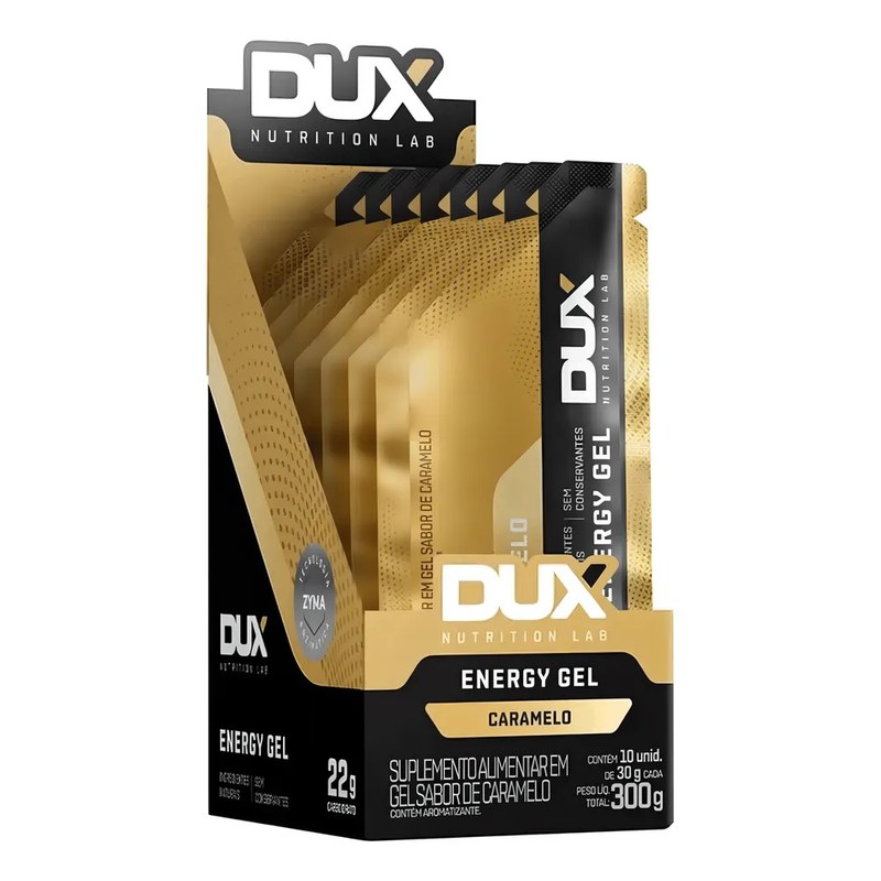 Energy Gel Dux Nutrition Display C/ 10 Sachês Sabor Caramelo